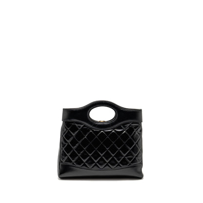 Chanel Mini 31 bag Shiny Calfskin Black L (Microchip)
