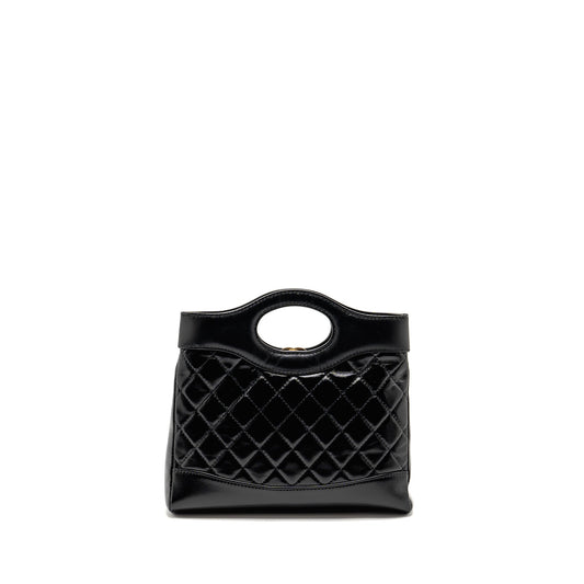 Chanel Mini 31 bag Shiny Calfskin Black L (Microchip)