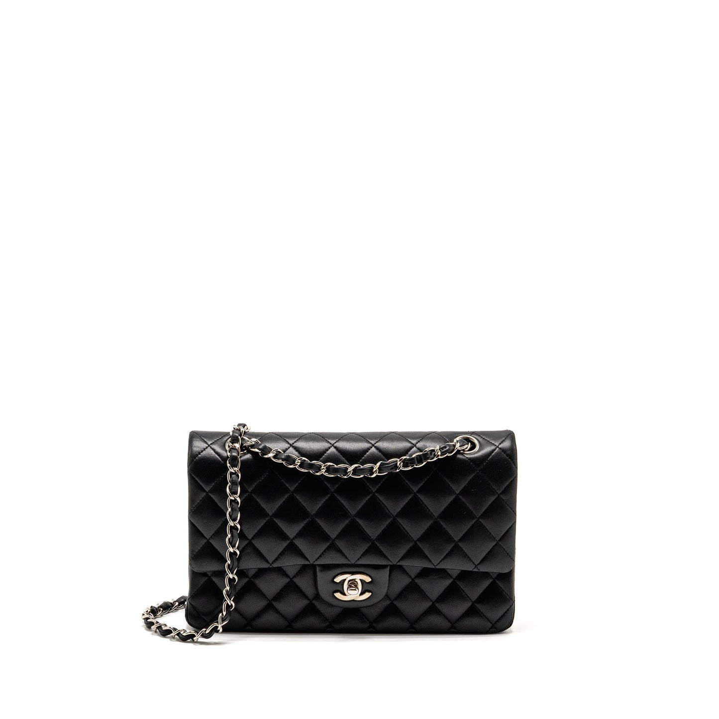 Chanel Medium Classic Double Flap Bag Lambskin BLACK