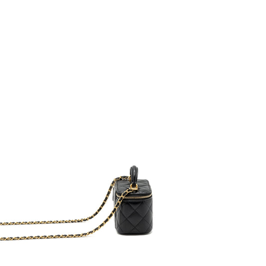 Chanel Top Handle Mini Vanity Lambskin Black