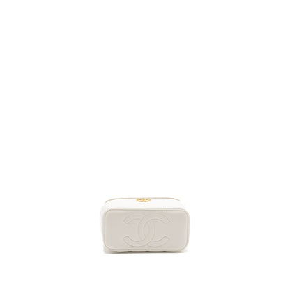 Chanel long vanity with lambskin white  (Microchip)
