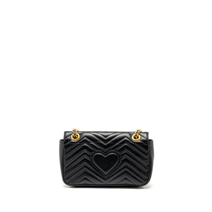 GUCCI SMALL GG MARMONT BAG CALFSKIN BLACK