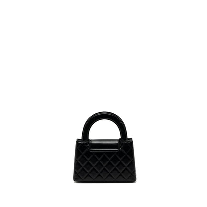 Chanel 23k Mini Shopping Bag Calfskin Black  (microchip)