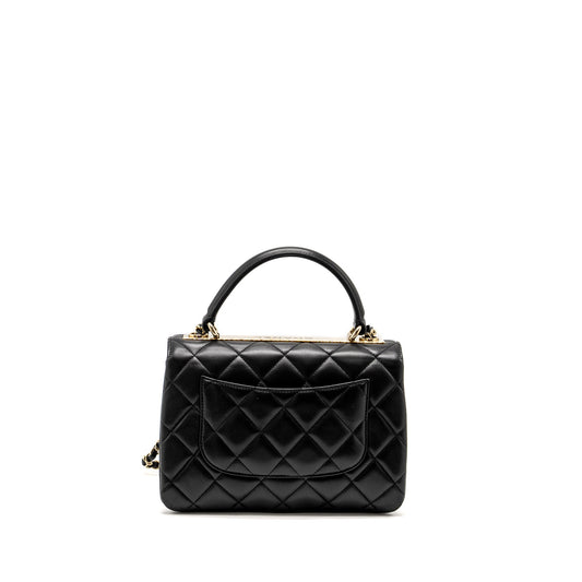 Chanel Top Handle Trendy CC Flap Bag Lambskin Black L