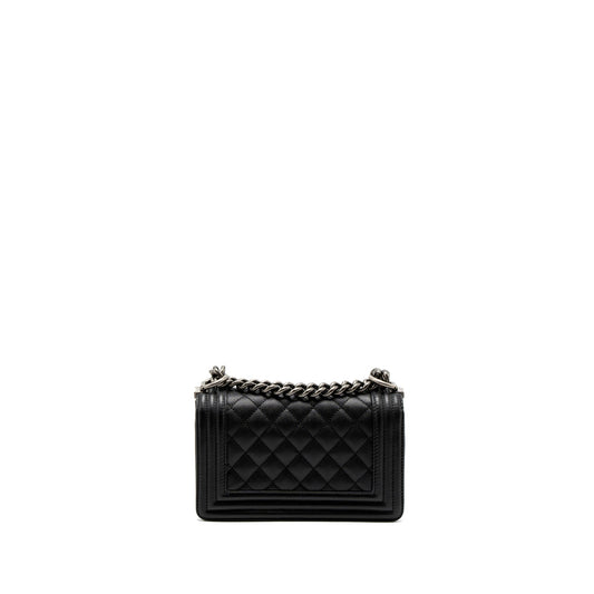 Chanel Small Boy Bag Caviar Black  (Microchip)