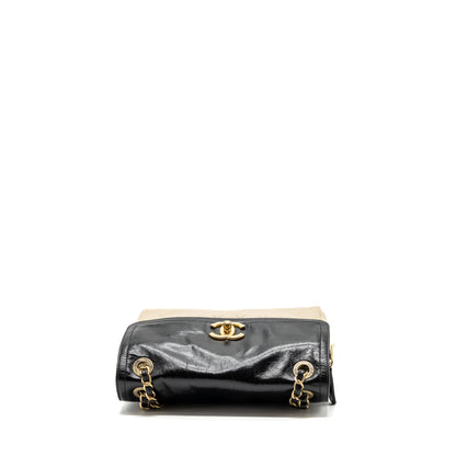 Chanel Medium In The Mix Flap Bag Leather Black/Beige/Cream