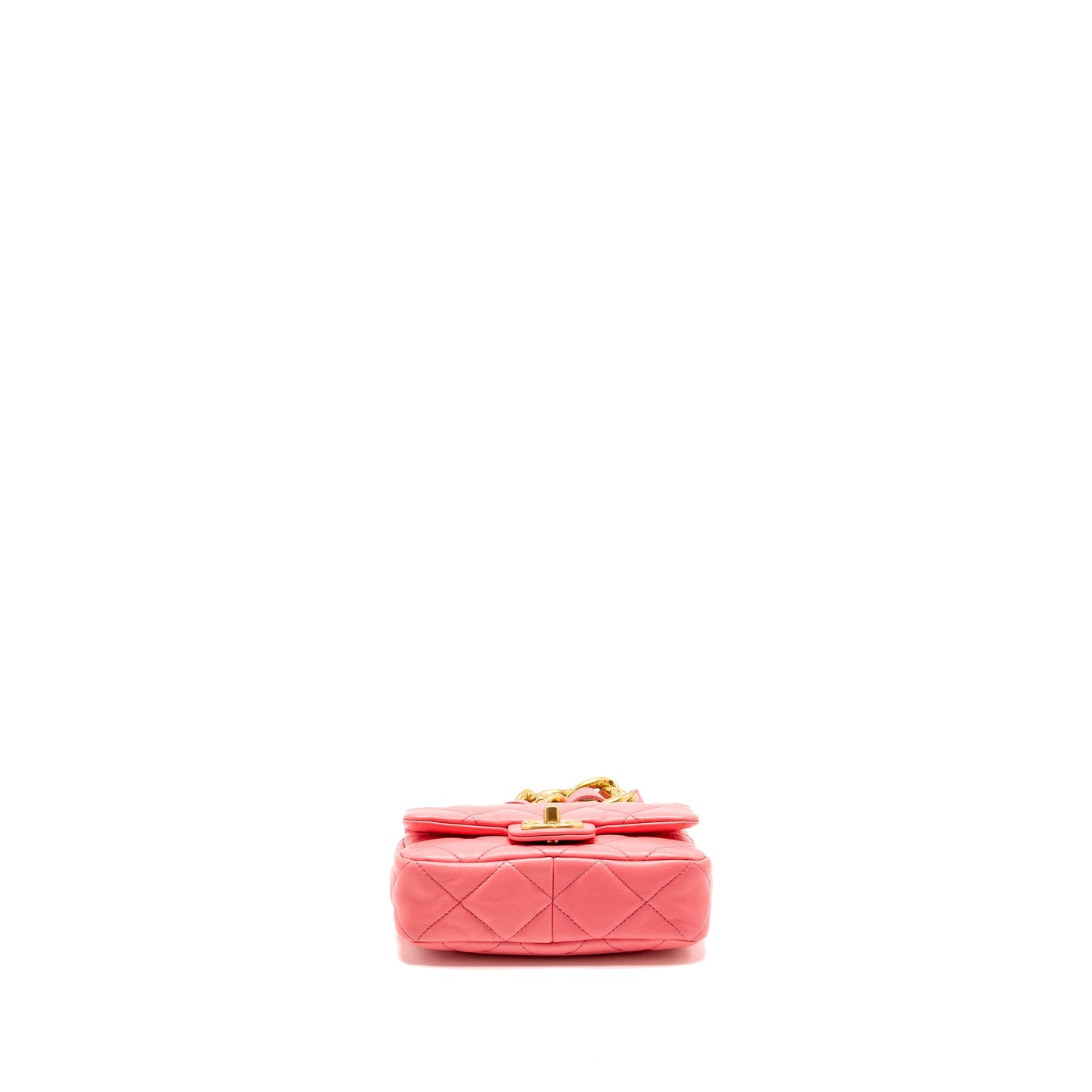Chanel Mini Funky Town Flap Bag Lambskin Pink  (Microchip)