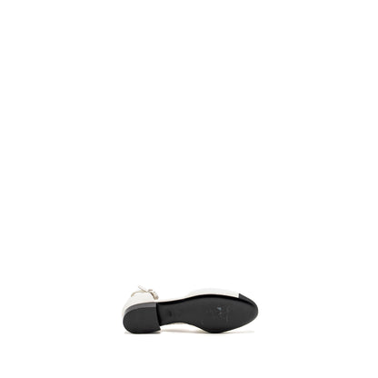 Chanel Size 36.5 Logo Detailed Sandals Sequin White/Black