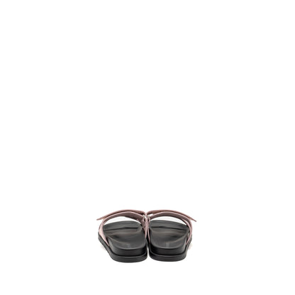 Hermes Size 38 Chypre Sandals Calfskin Rose Cancan