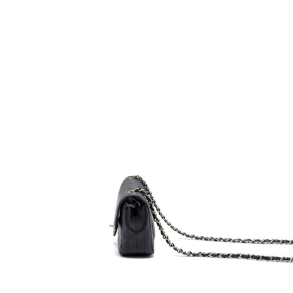Chanel Mini Rectangular Flap Bag Chevron Caviar Black