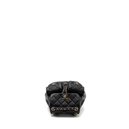 Chanel 23A mini triple pack backpack calfskin black L (microchip )
