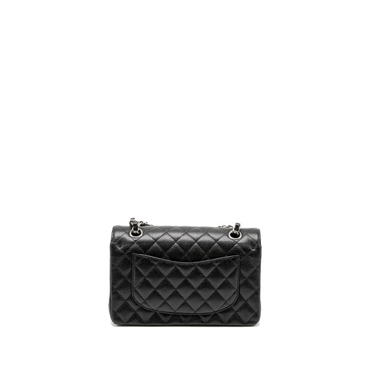 Chanel Small Classic Double Flap Bag Caviar Black  (Microchip)