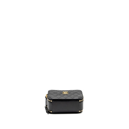 CHANEL 22s Letter Top Handle Small Vanity Case Caviar Black Brushed  (Microchip)