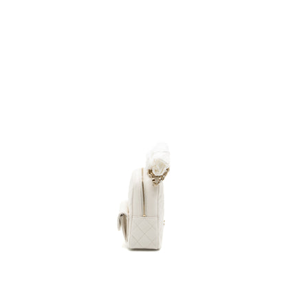 Chanel 24C Mini Backpack/Crossbody Bag Caviar White L (Microchip)