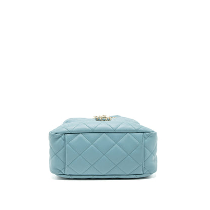 Chanel Bucket Bag Calfskin Light Blue L