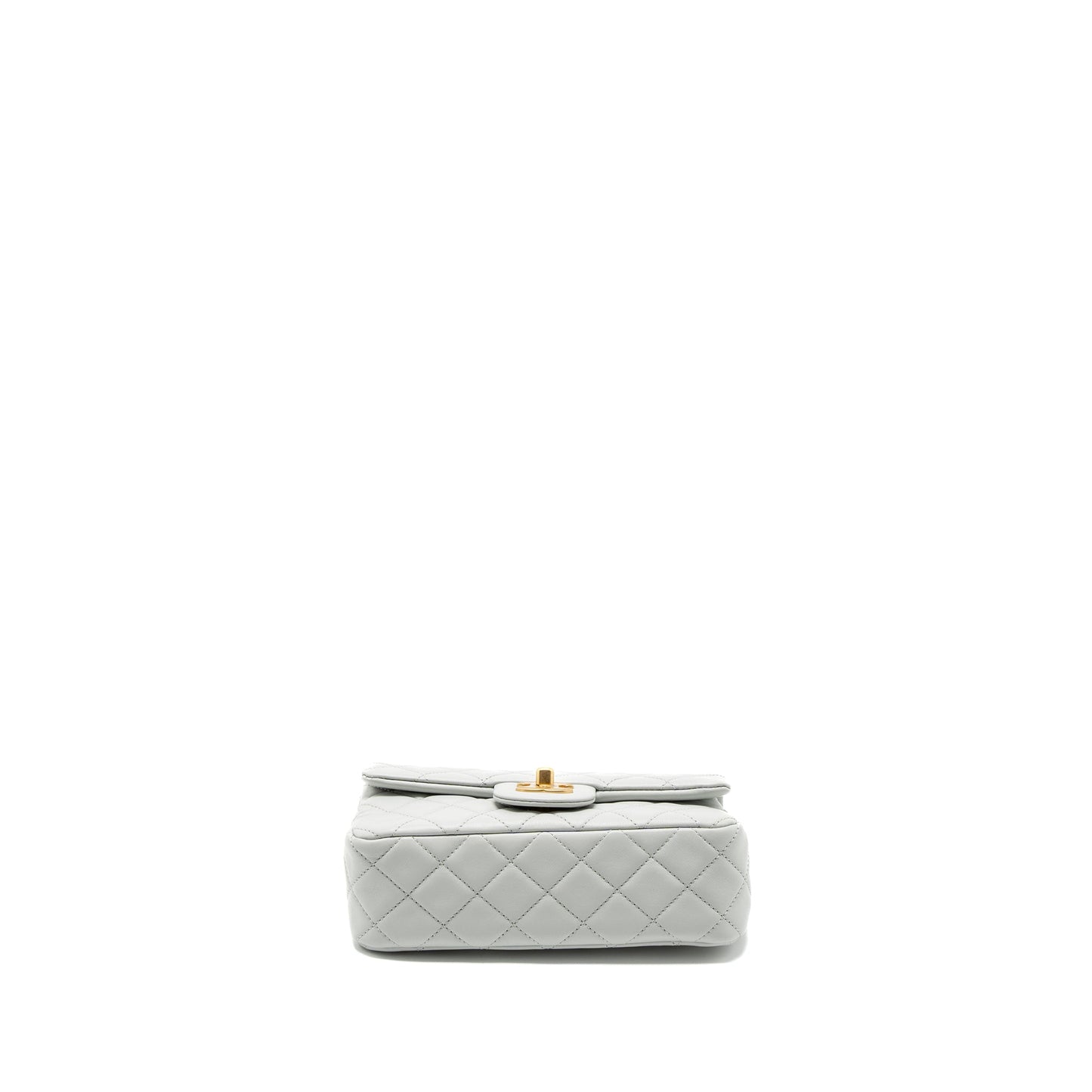 Chanel Pearl Crush Mini Rectangular Lambskin Light Grey Brushed  (Microchip)