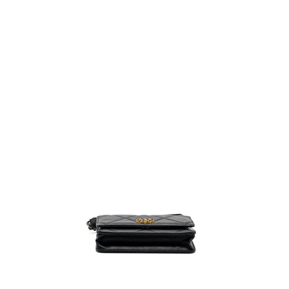 Chanel 19 wallet on chain lambskin black multicolor hardware