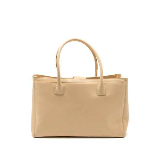Chanel Cerf Tote Bag Grained Calfskin Beige