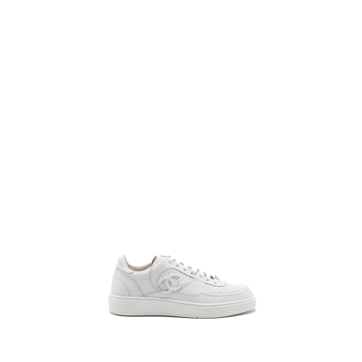 Chanel size 36 CC logo sneakers white