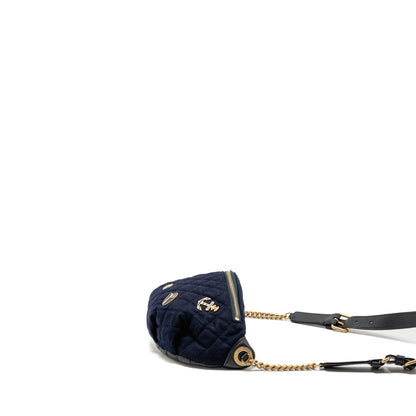 Chanel Paris Hamburg Charms Belt Bag Wool/Lambskin Navy/Black
