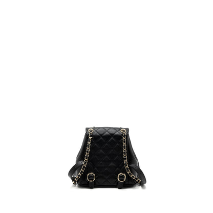 Chanel 23A mini triple pack backpack calfskin black L (microchip )
