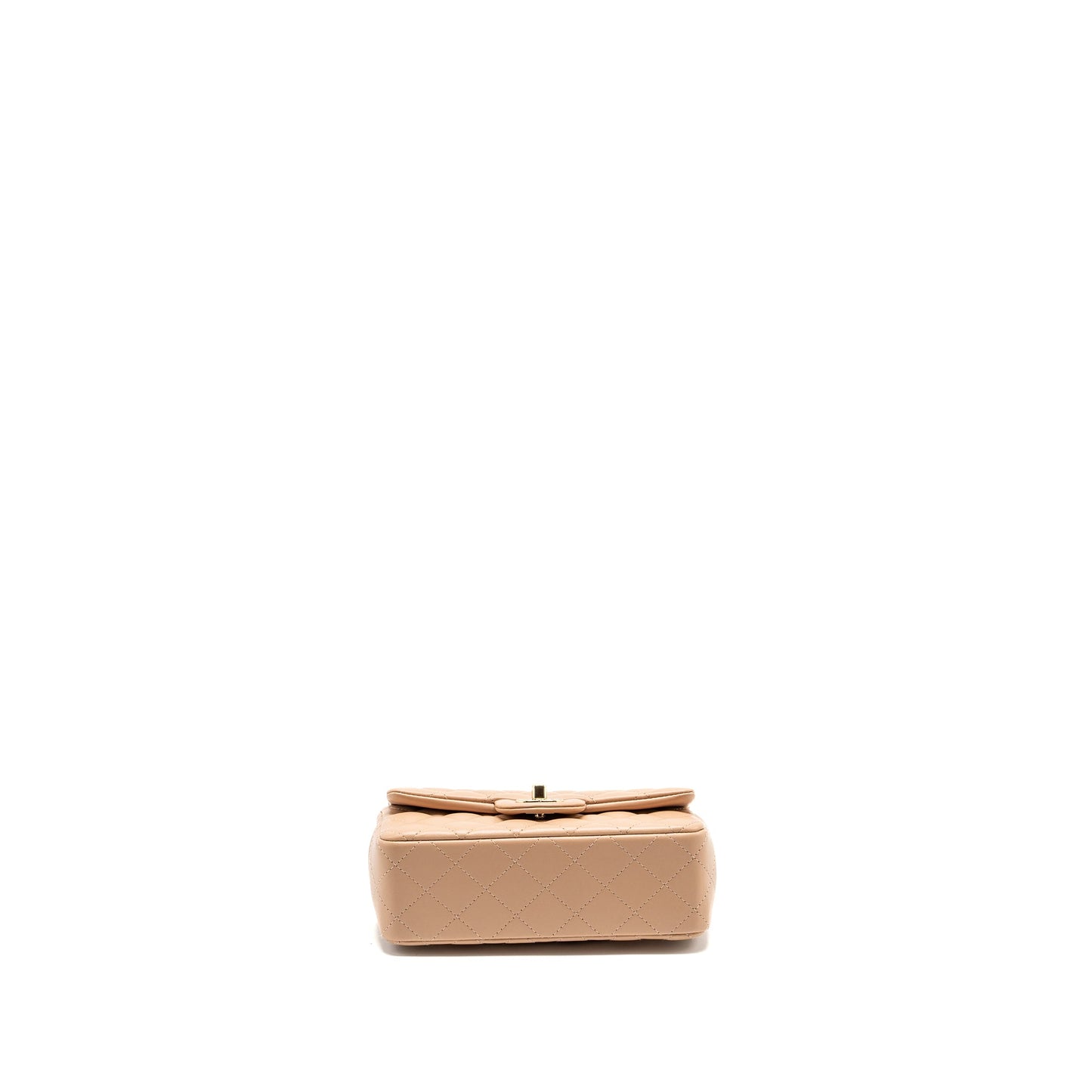 Chanel Mini Rectangular Flap Bag Lambskin Light Beige L (microchip)