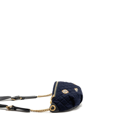 Chanel Paris Hamburg Charms Belt Bag Wool/Lambskin Navy/Black