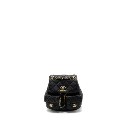 Chanel 23A mini triple pack backpack calfskin black L (microchip )