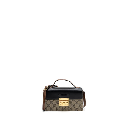 Gucci Padlock Mini Top Handle Bag GG Supreme Canvas/ Leather Multicolour