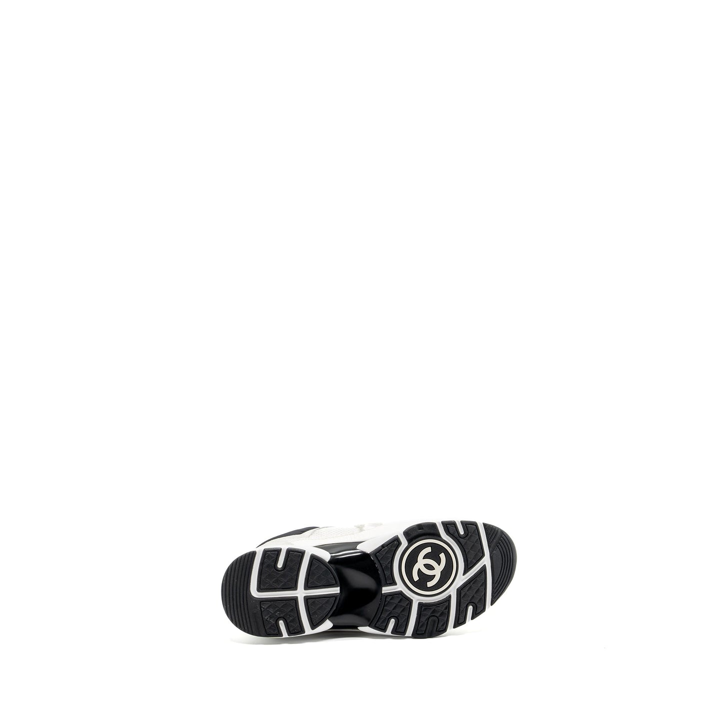 Chanel Size 37.5 CC Logo Trainer/Sneakers White/Black