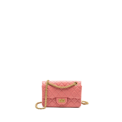 Chanel Mini 2.55 Reissue flap bag calfskin pink