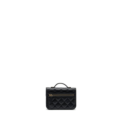 Chanel mini business affinity flap bag with chain caviar black L (microchip)