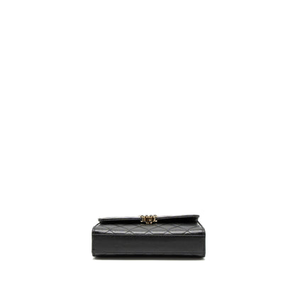 Chanel 23P Top Handle Mini Flap Bag Caviar Black L (Mcrochip)