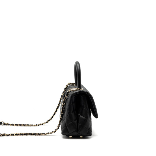 Chanel Small Coco Handle Caviar Black L