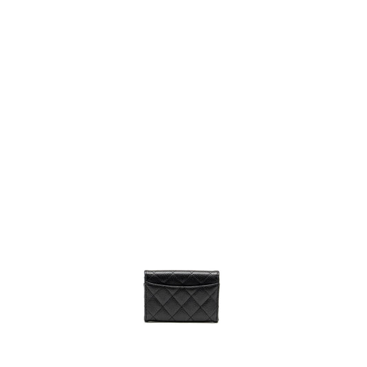 Chanel Classic Flap Card Holder CAVIAR BLACK  (Microchip)