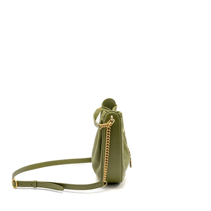 Chanel Drawstring Bucket Bag Grained Calfskin Olive Green