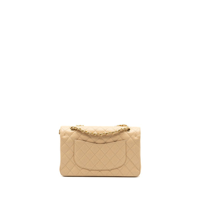 Chanel medium classic double flap bag caviar beige