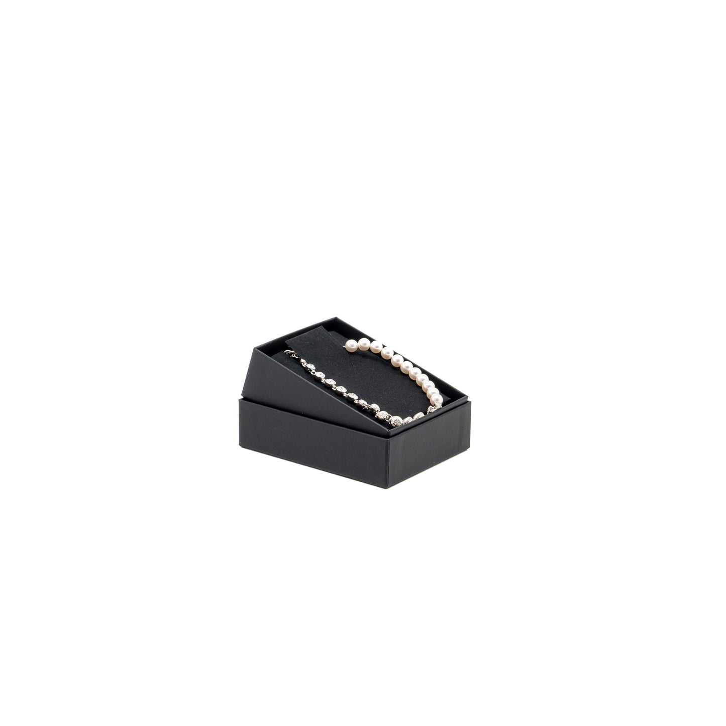 Chanel CC Logo Chocker/Necklace Pearl/Crystal/Silver Tone