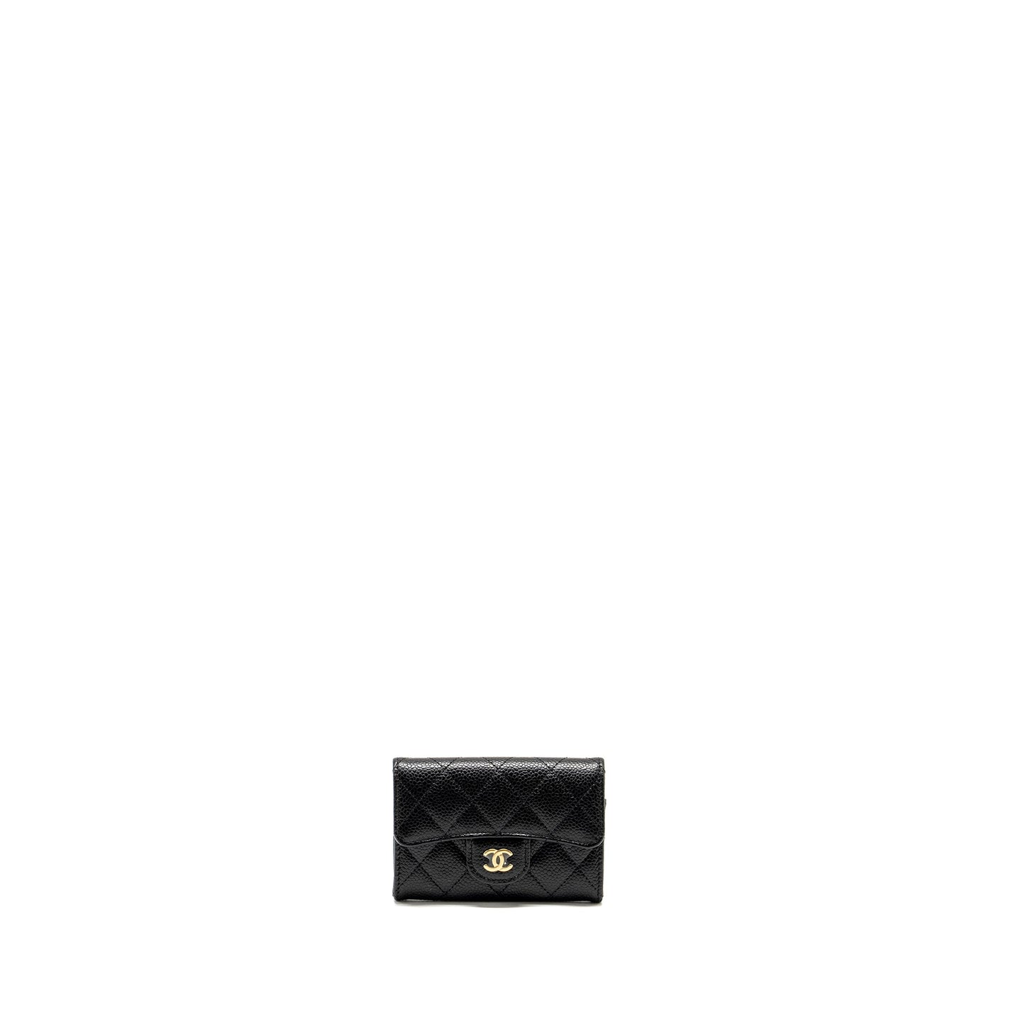 Chanel Classic Flap Card Holder CAVIAR BLACK  (Microchip)