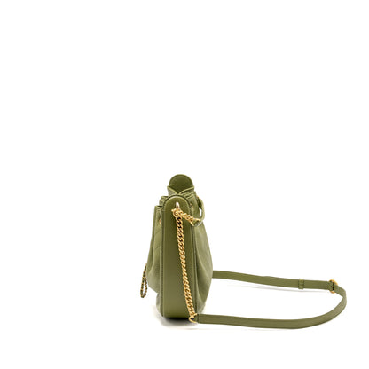 Chanel Drawstring Bucket Bag Grained Calfskin Olive Green