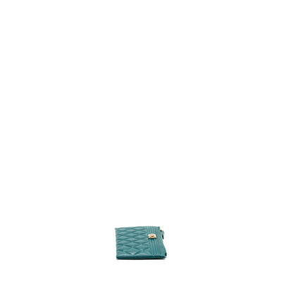 Chanel boy zip pouch lambskin green L