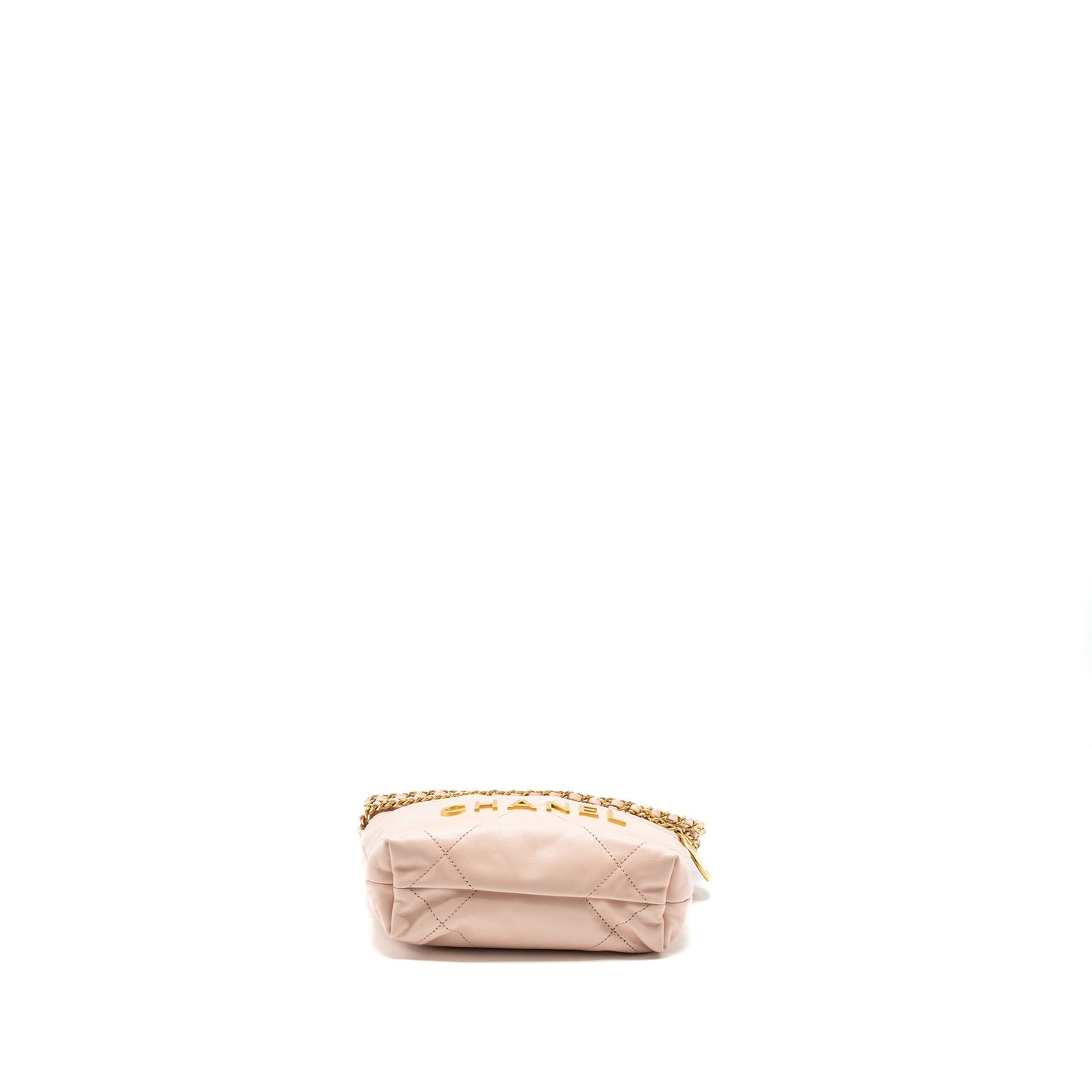 Chanel Mini 22 Bag Shiny Calfskin Pink  (microchip)