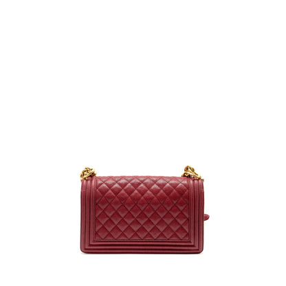 Chanel Medium Boy Bag Caviar Red