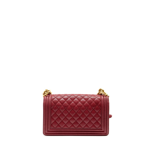 Chanel Medium Boy Bag Caviar Red