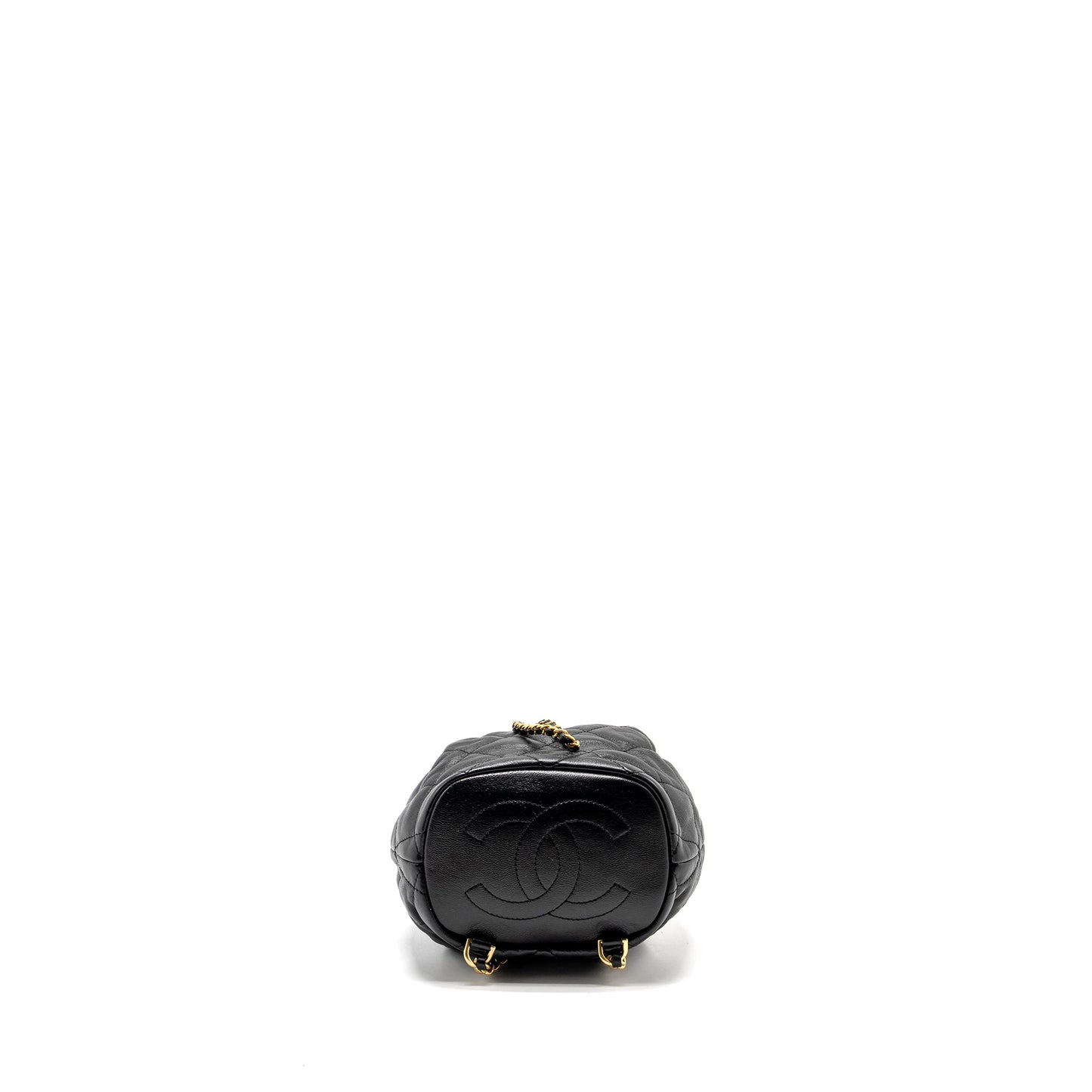 Chanel 22S Candy Chains Mini Bucket Backpack Lambskin Black  (Microchip)