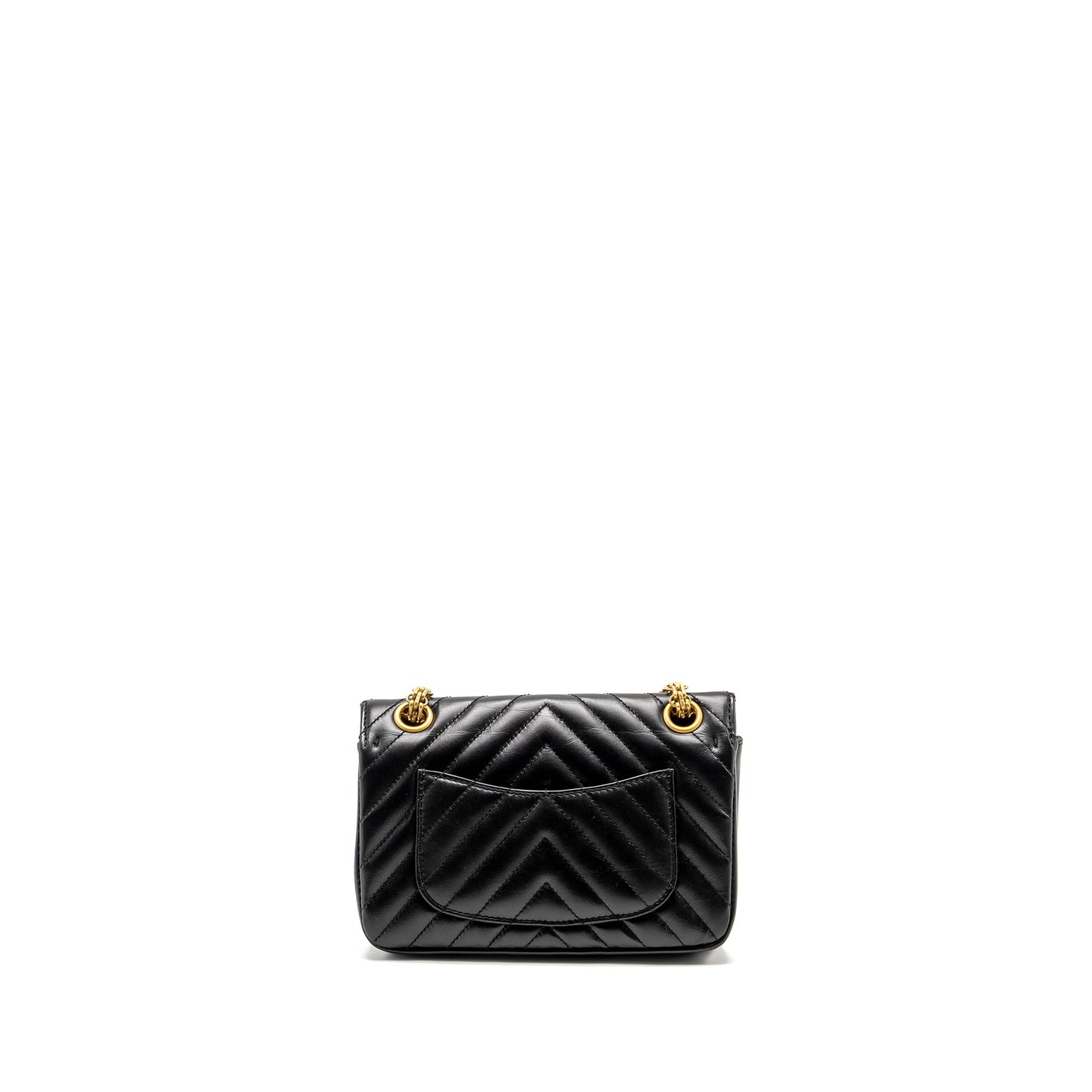 Chanel Mini 2.55 Reissue Chevron Calfskin BLACK  (Microchip)