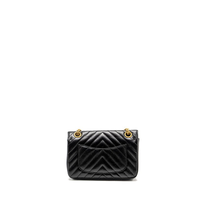 Chanel Mini 2.55 Reissue Chevron Calfskin BLACK  (Microchip)