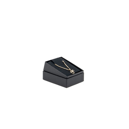 Chanel no5/cc logo necklace crystal Light Gold Tone