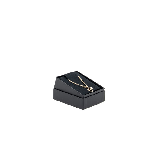 Chanel no5/cc logo necklace crystal Light Gold Tone