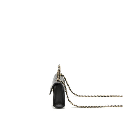 Chanel 23P Top Handle Mini Flap Bag Caviar Black L (Mcrochip)